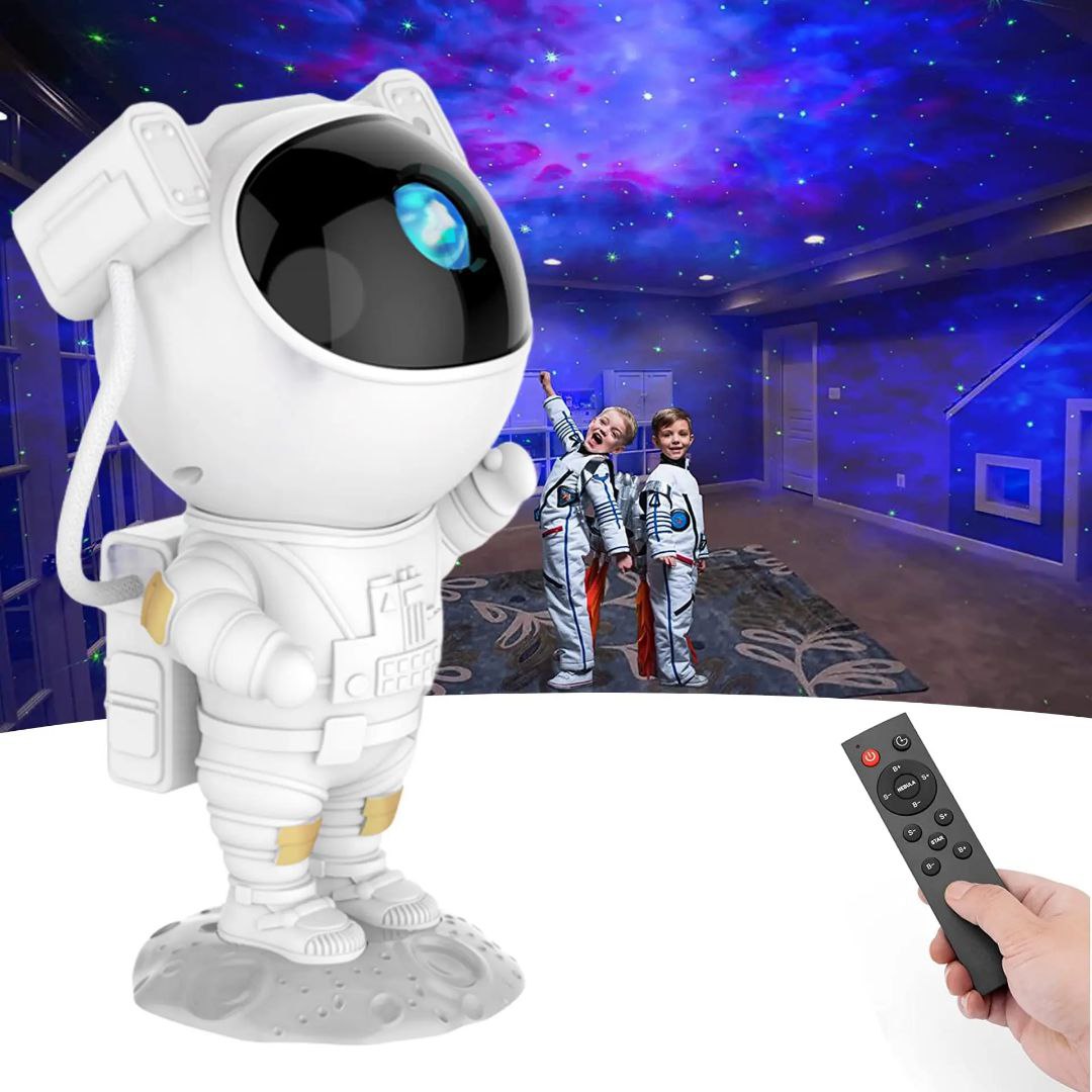 Astronaut Star Projector Lamp – Galaxy Night Light with Remote Control