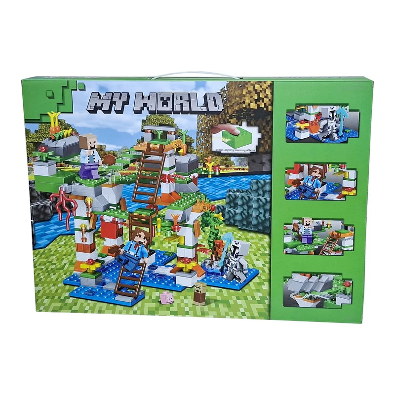 ليجو ماين كرافت My World – 562 قطعة | مغامرة بناء وإبداع مع إضاءة LED
