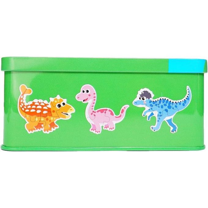 Duoqu Educational Puzzle Set in Metal Storage Box – 6 Puzzles