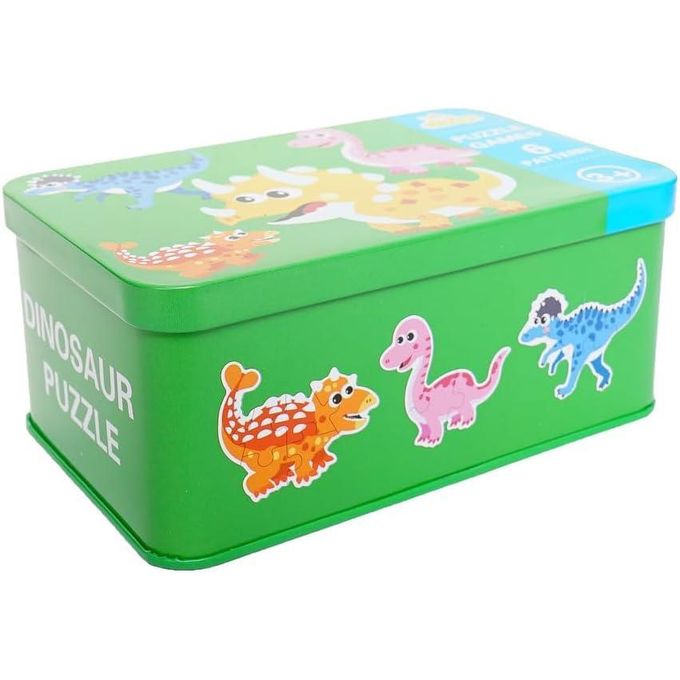 Duoqu Educational Puzzle Set in Metal Storage Box – 6 Puzzles