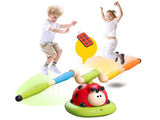 3-in-1 Musical Jump, Ring Toss & Rocket Launcher for Kids