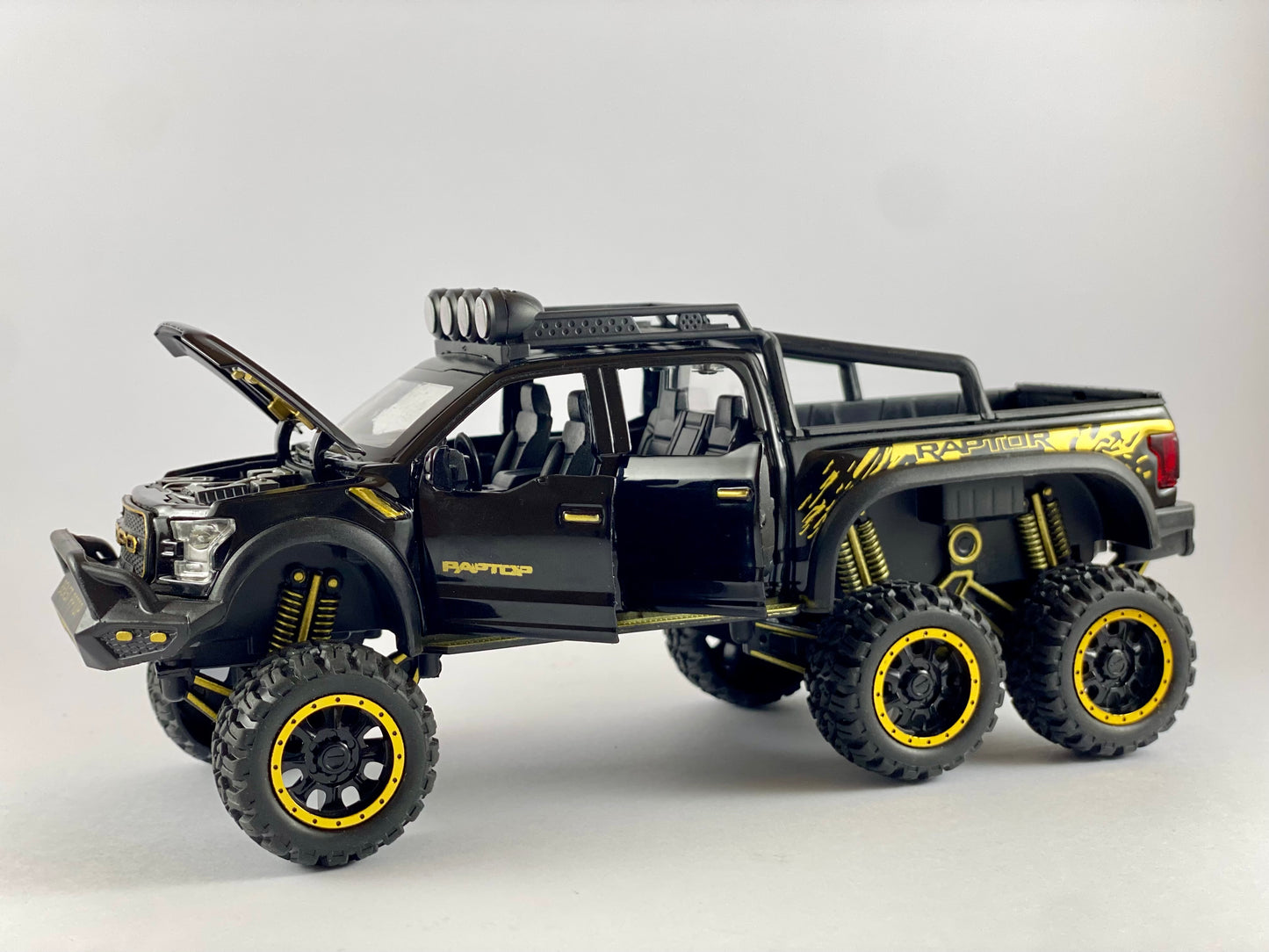 Ford Raptor Die-Cast Model Car 1:28 Scale with Motorcycle