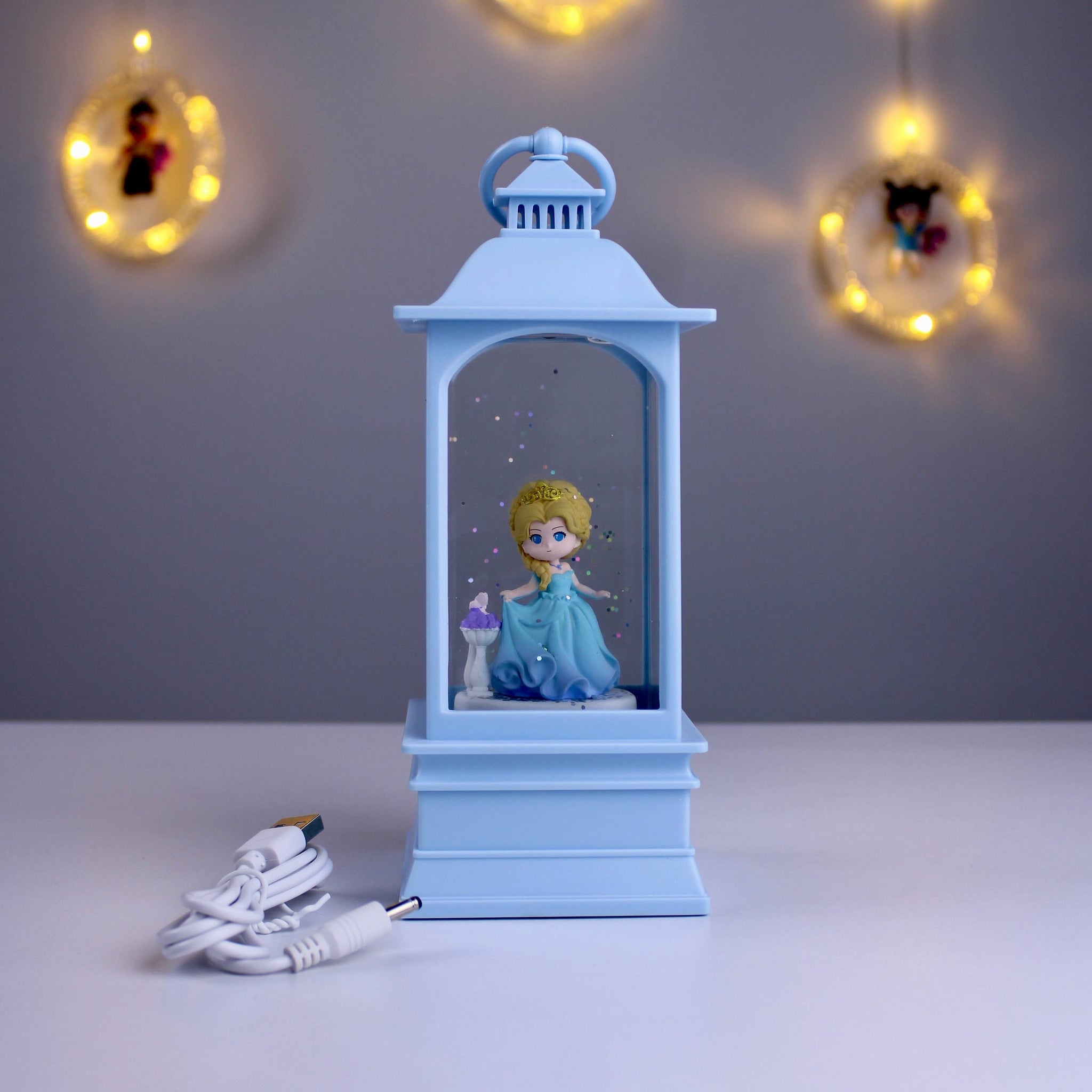 Medium Princess Ramadan Lantern with Moving Glitter & Music