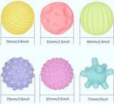 Soft Silicone Balls & Baby Teething Toys – 6 Pieces