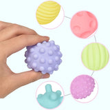 Soft Silicone Balls & Baby Teething Toys – 6 Pieces