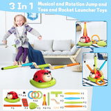 3-in-1 Musical Jump, Ring Toss & Rocket Launcher for Kids
