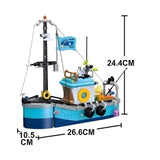 Fishing Boat Building Set – JIE STAR Dream Town (657 Pieces)