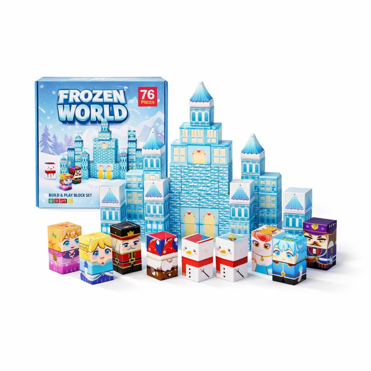 Magnetic Ice Castle Building Blocks – 76-Piece Creative Construction Set