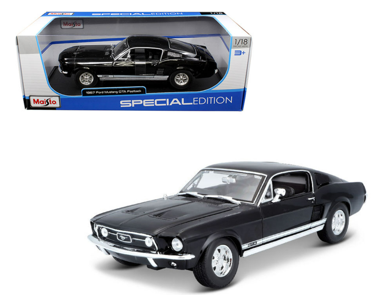 Maisto Ford Mustang GTA Fastback 1967 1:18 Die-Cast Model – Special Edition