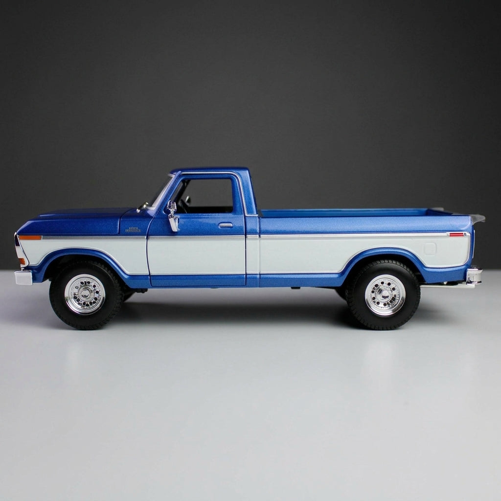 Maisto Ford F-150 Pick-Up 1979 1:18 Die-Cast Model – Special Edition Blue & White