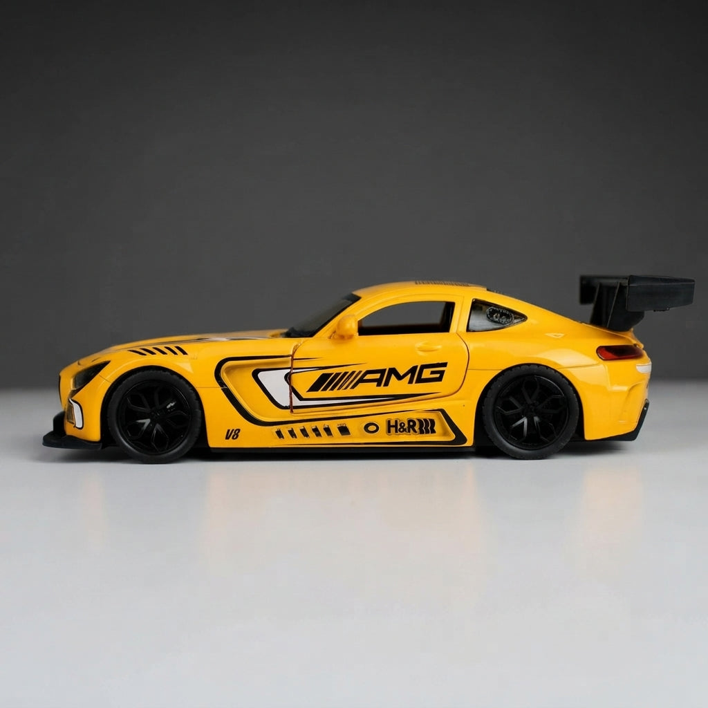 سيارة سباق AMG GT3 المصبوبة من المعدن - بمقياس 1:24 مع أضواء وأصوات