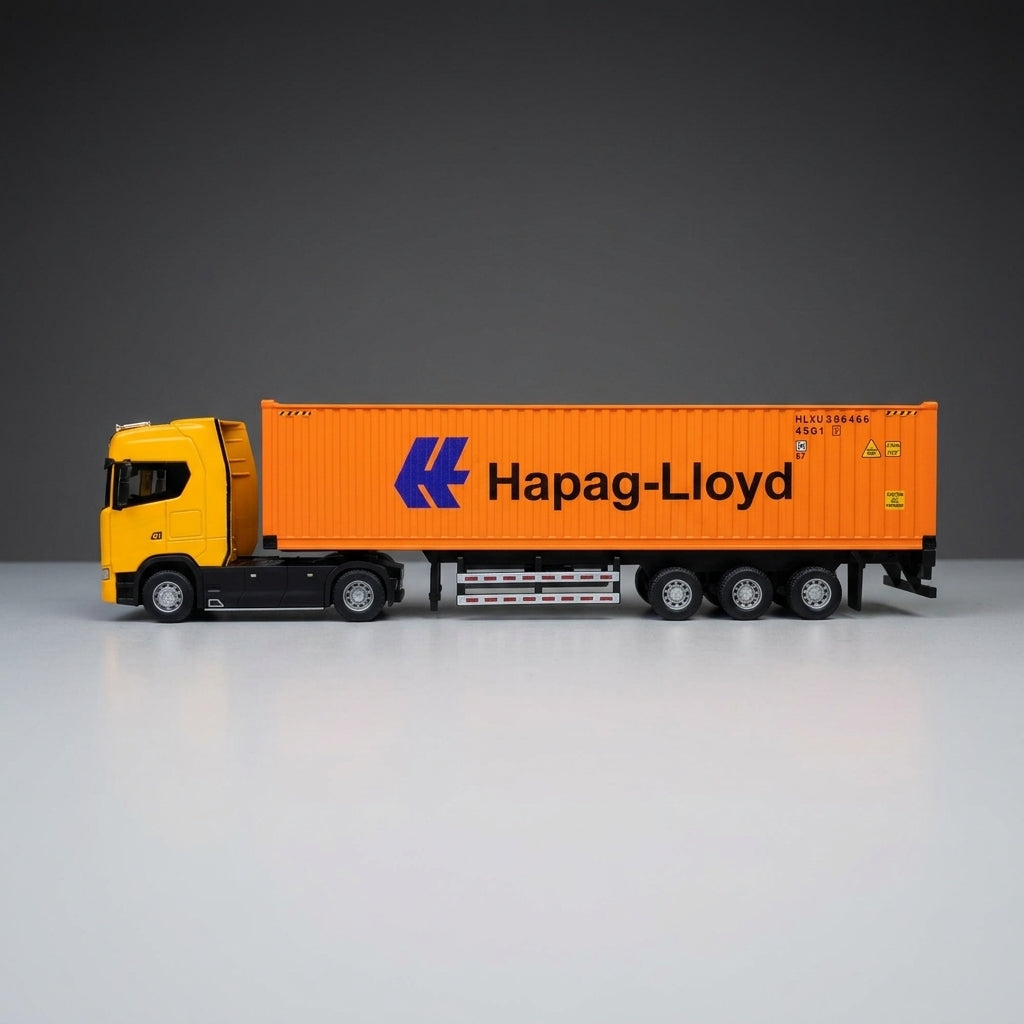 Scania Container Truck – Die-Cast Metal Trailer & Container with Light & Sound
