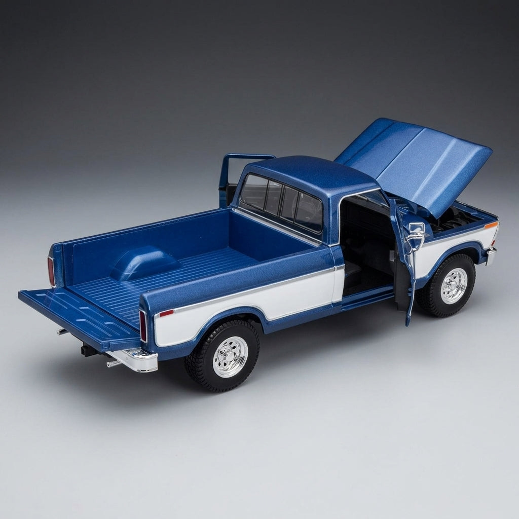 Maisto Ford F-150 Pick-Up 1979 1:18 Die-Cast Model – Special Edition Blue & White
