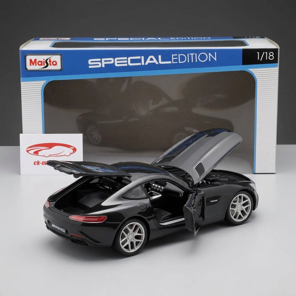 مايستو مرسيدس-AMG GT 1:18 سيارة موديل مصبوبة – الإصدار الأسود