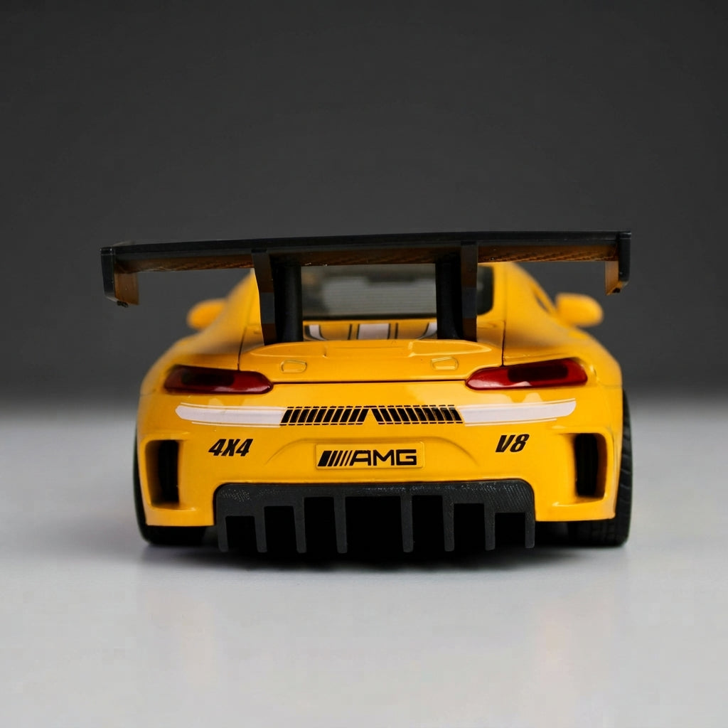 سيارة سباق AMG GT3 المصبوبة من المعدن - بمقياس 1:24 مع أضواء وأصوات