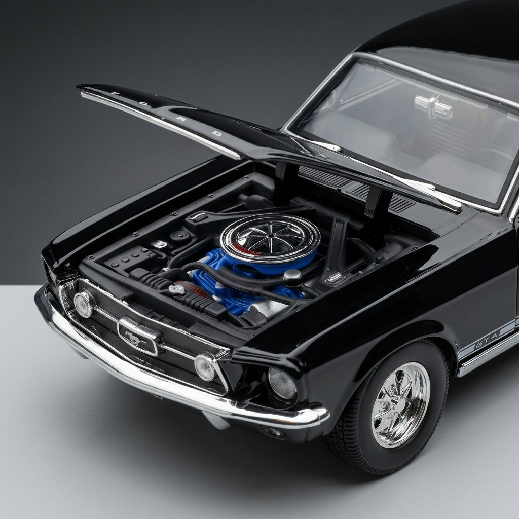مجسم سيارة مايستو فورد موستانج جي تي إيه فاستباك 1967 بمقياس 1:18 – إصدار خاص