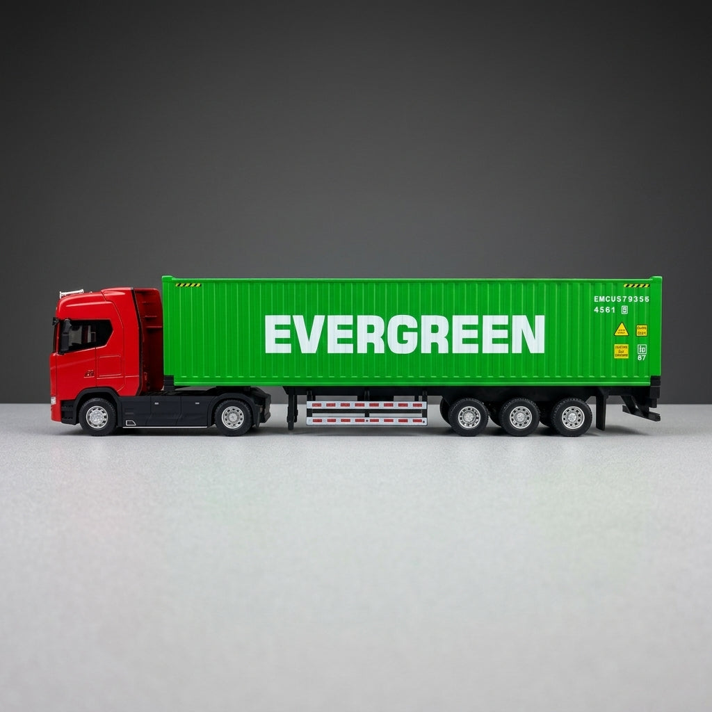 Scania Container Truck – Die-Cast Metal Trailer & Container with Light & Sound
