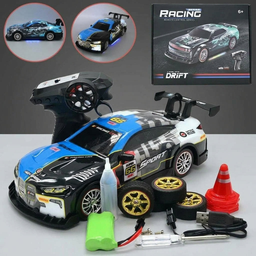 RC Drift Car 1:16 – 4WD LED Racing Car with Water Vapor Effect