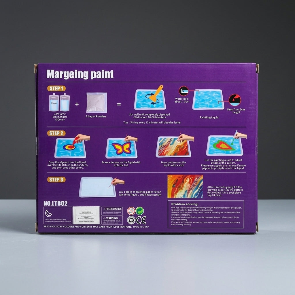 Magic Marbling Art – Water Marbling Painting Kit