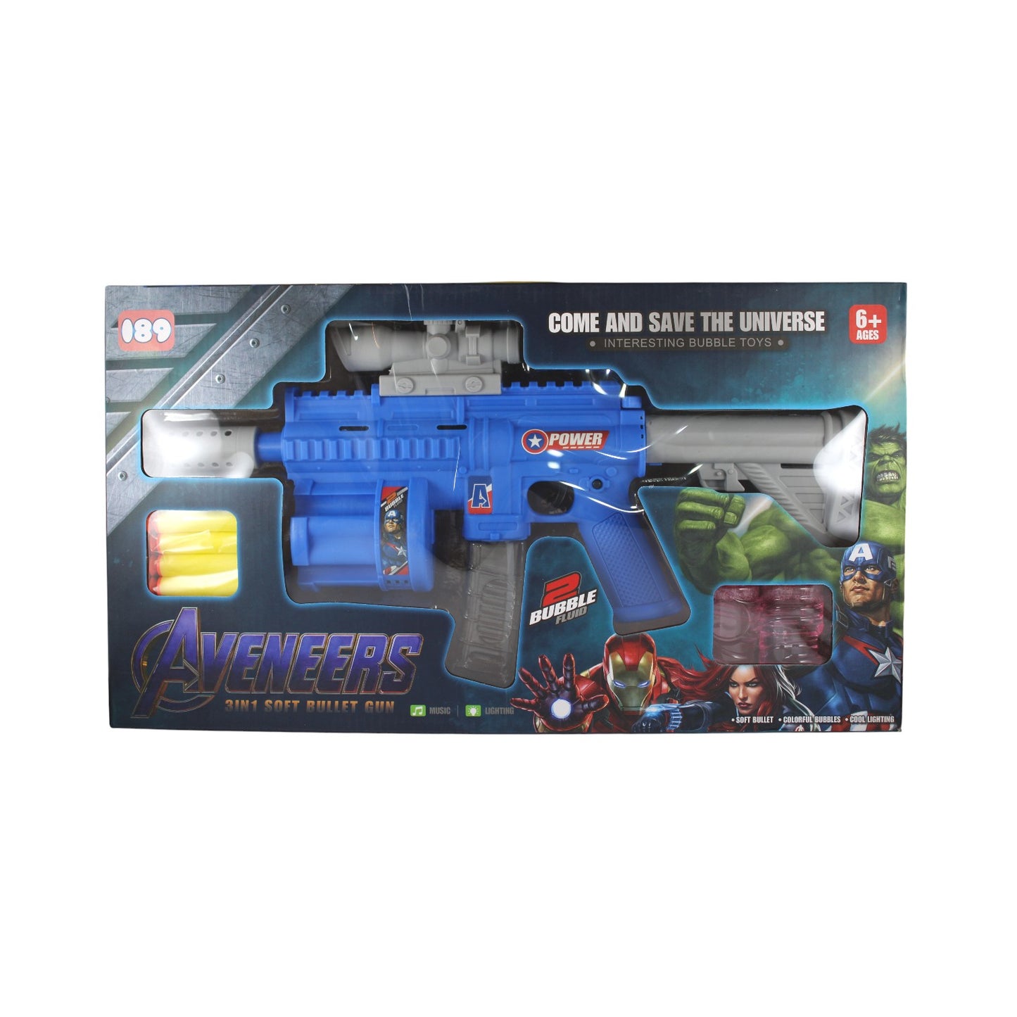 4-in-1 Toy Gun – Bubble, Gel & Foam Blaster