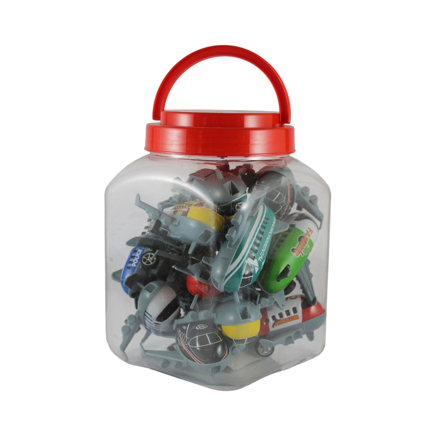 طائرات لعب قابلة للسحب - مجموعة من 15 قطعة مع وعاء تخزين 