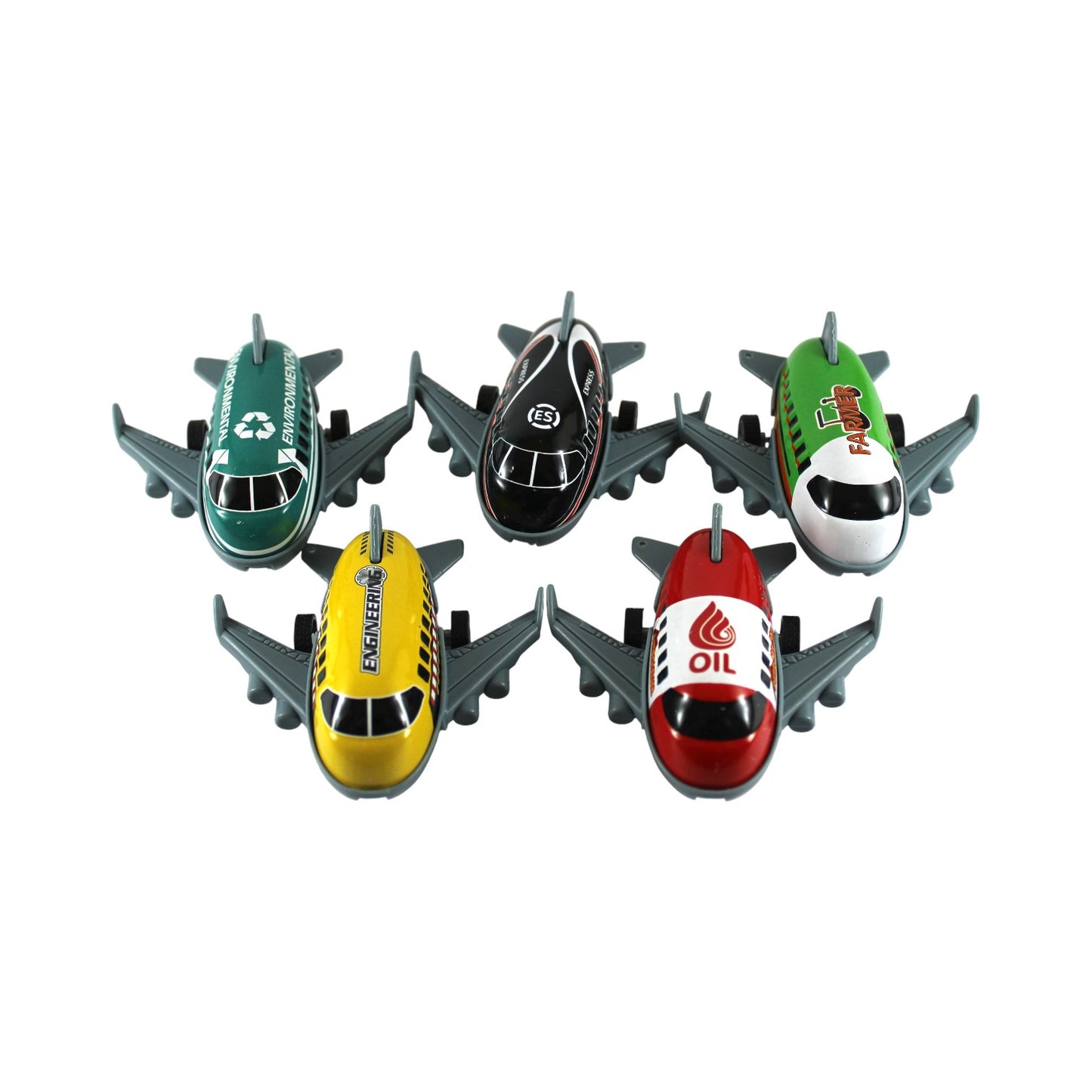 Pull-Back Toy Planes — 15-Piece Set with Storage Jar