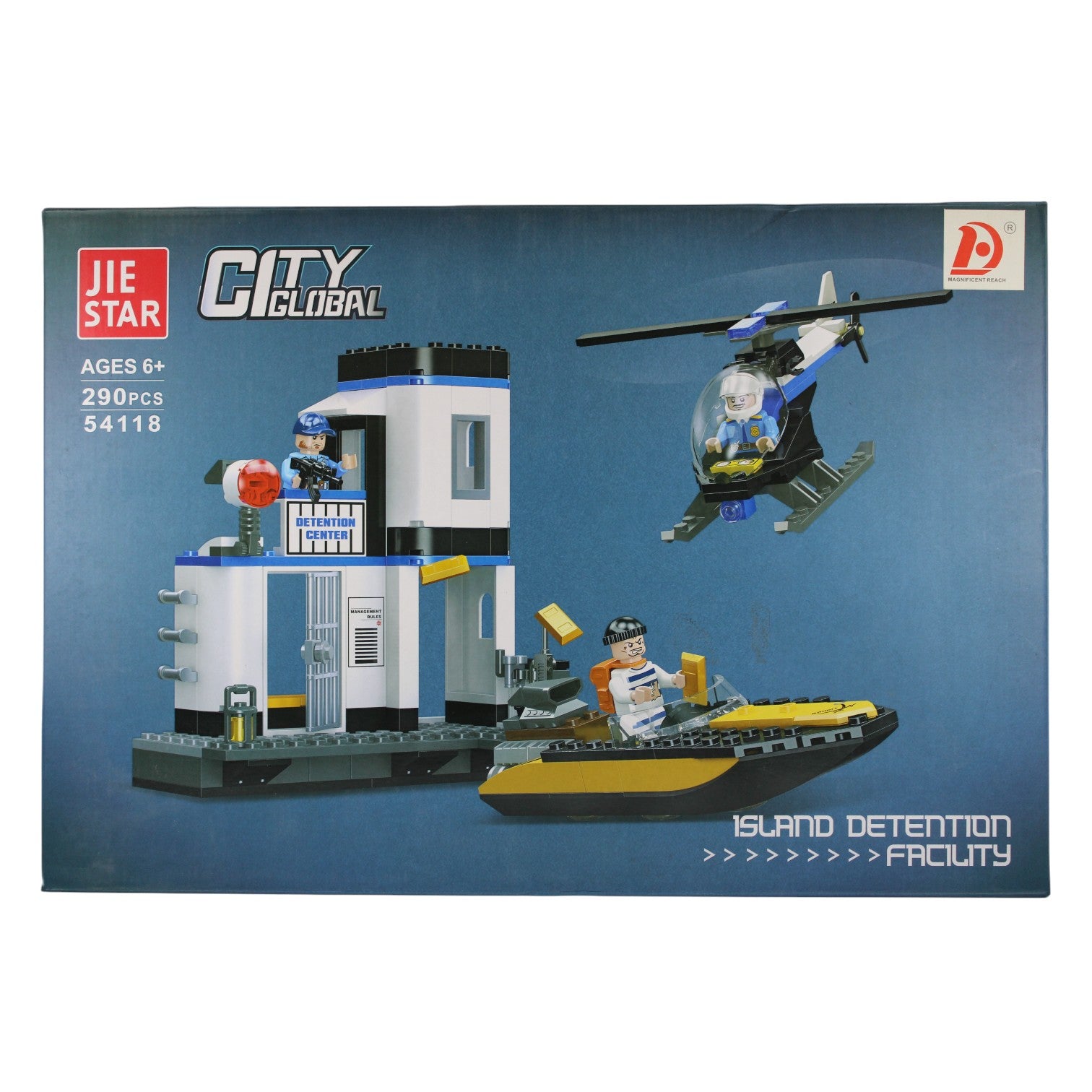 مجموعة بناء مركز شرطة جي ستار مارين، 290 قطعة