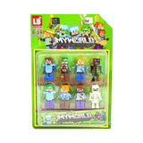 Minecraft Figures with Weapons — 8-Piece Set