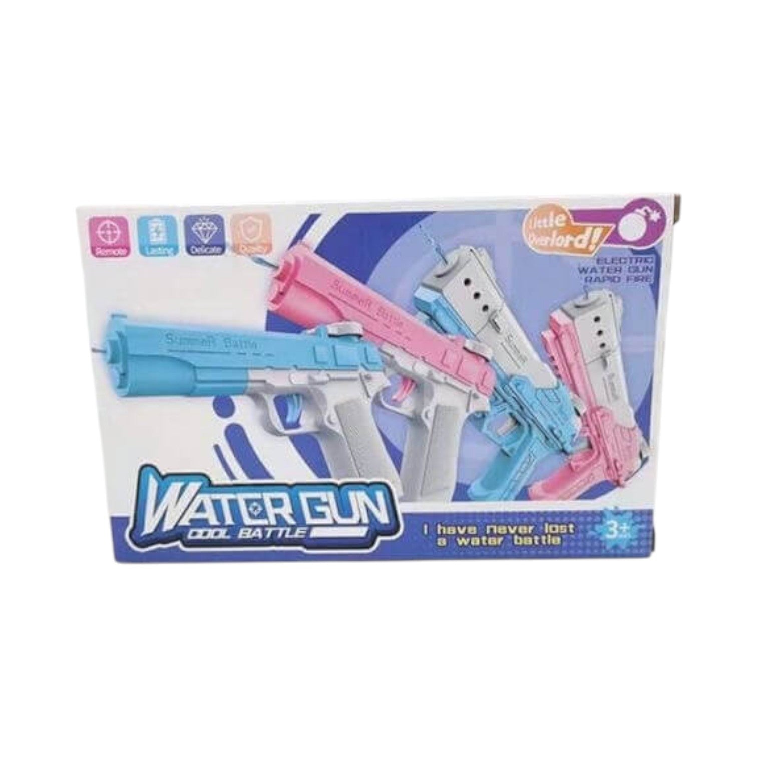 Rechargeable Water Gun — Long-Range Spray, Blue