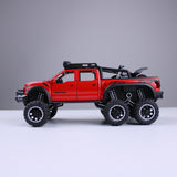 سيارة فورد رابتر المعدنية بمقياس 1:28 مع موتوسيكل