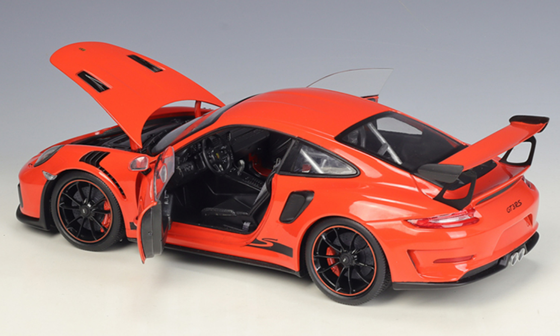 نموذج ويللي بورشه 911 GT3 RS المصبوب 1:18 - إصدار جي تي أوتوز (997)