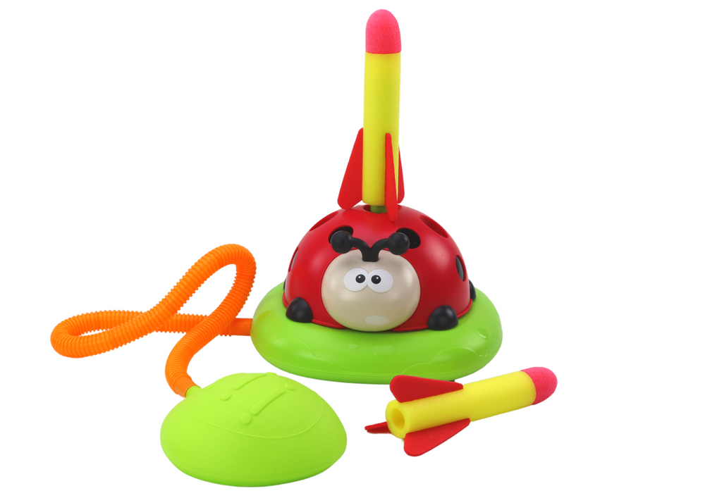 3-in-1 Musical Jump, Ring Toss & Rocket Launcher for Kids