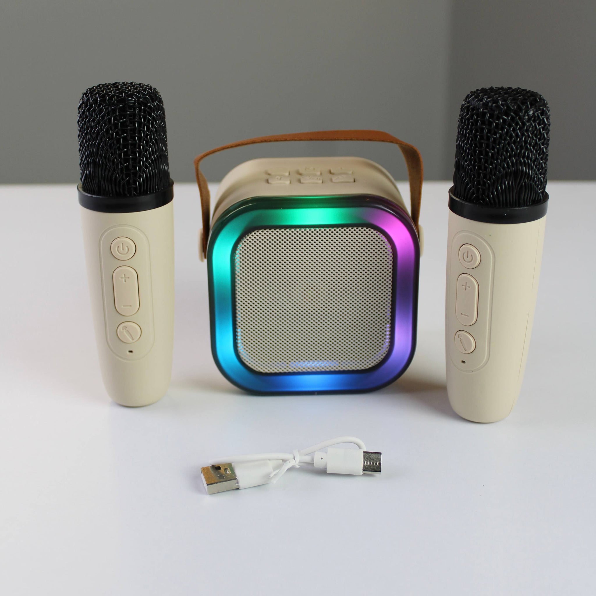 نظام كاريوكي محمول مع ميكروفون لاسلكي