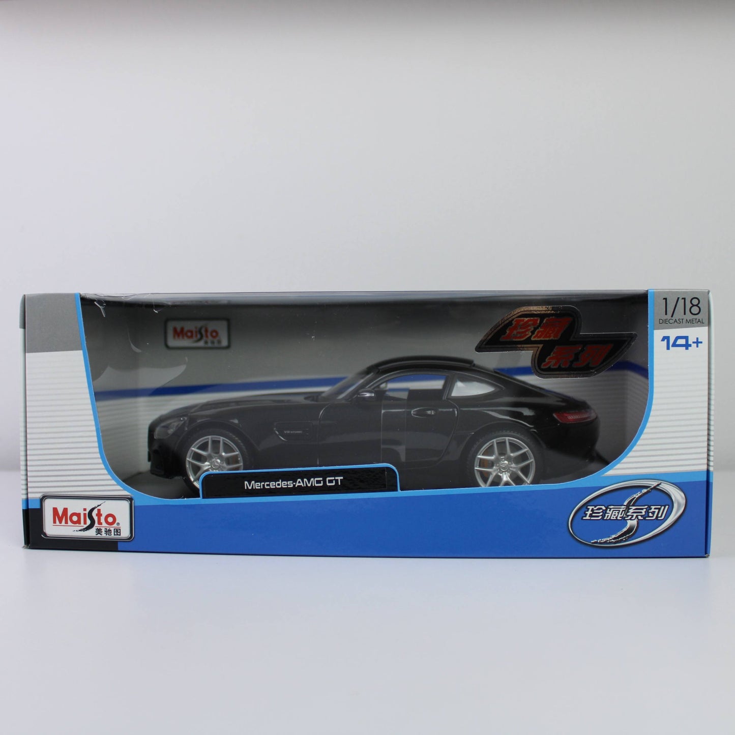 مايستو مرسيدس-AMG GT 1:18 سيارة موديل مصبوبة – الإصدار الأسود