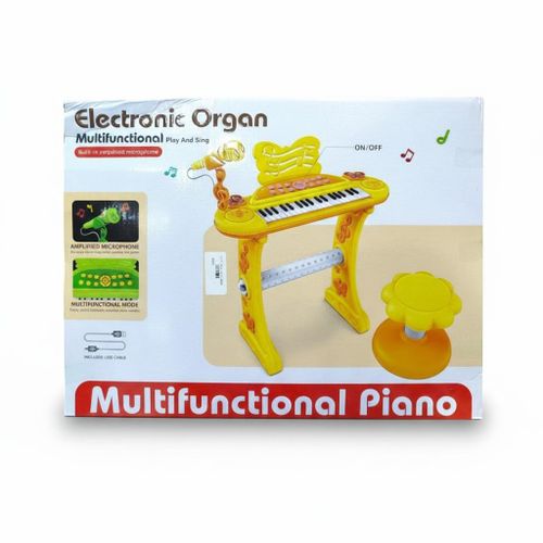 Kids Electronic Keyboard – 37-Key Musical Keyboard with Microphone, Stand & Stool