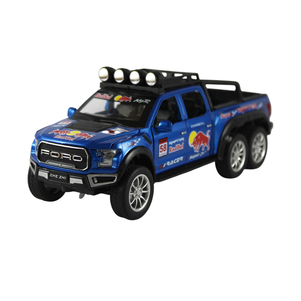 Ford Raptor F-150 6×6 Die-Cast Model – Powerful and Detailed Design