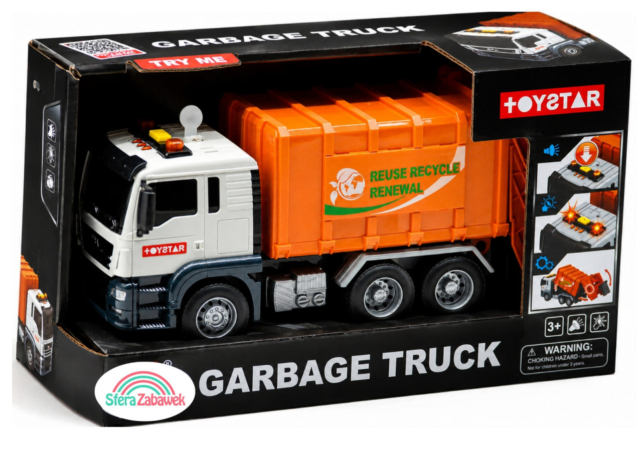 Jin Jia Garbage Truck – Realistic Lights & Sounds Recycling Toy