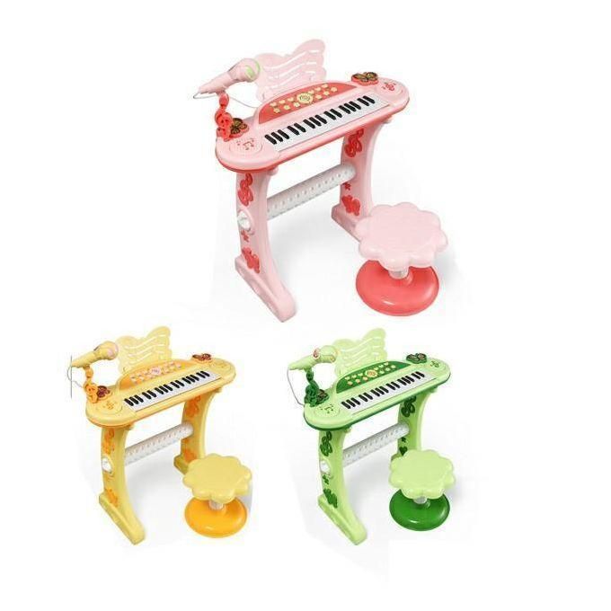 Kids Electronic Keyboard – 37-Key Musical Keyboard with Microphone, Stand & Stool