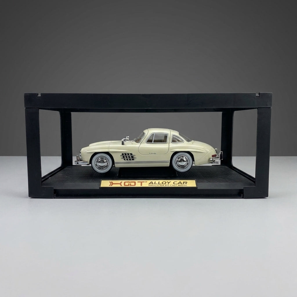 سيارة مجسمة مصبوبة من مرسيدس-بنز 300SL Gullwing بمقياس 1:22 مع إضاءة وصوت