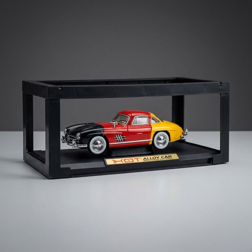 سيارة مجسمة مصبوبة من مرسيدس-بنز 300SL Gullwing بمقياس 1:22 مع إضاءة وصوت