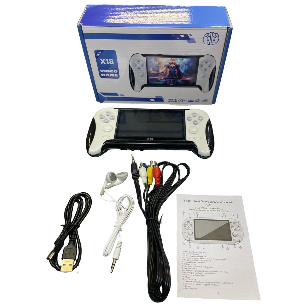 جهاز الألعاب المحمول GC X18 – شاشة 4.3 بوصة | أكثر من 10,000 لعبة كلاسيكية