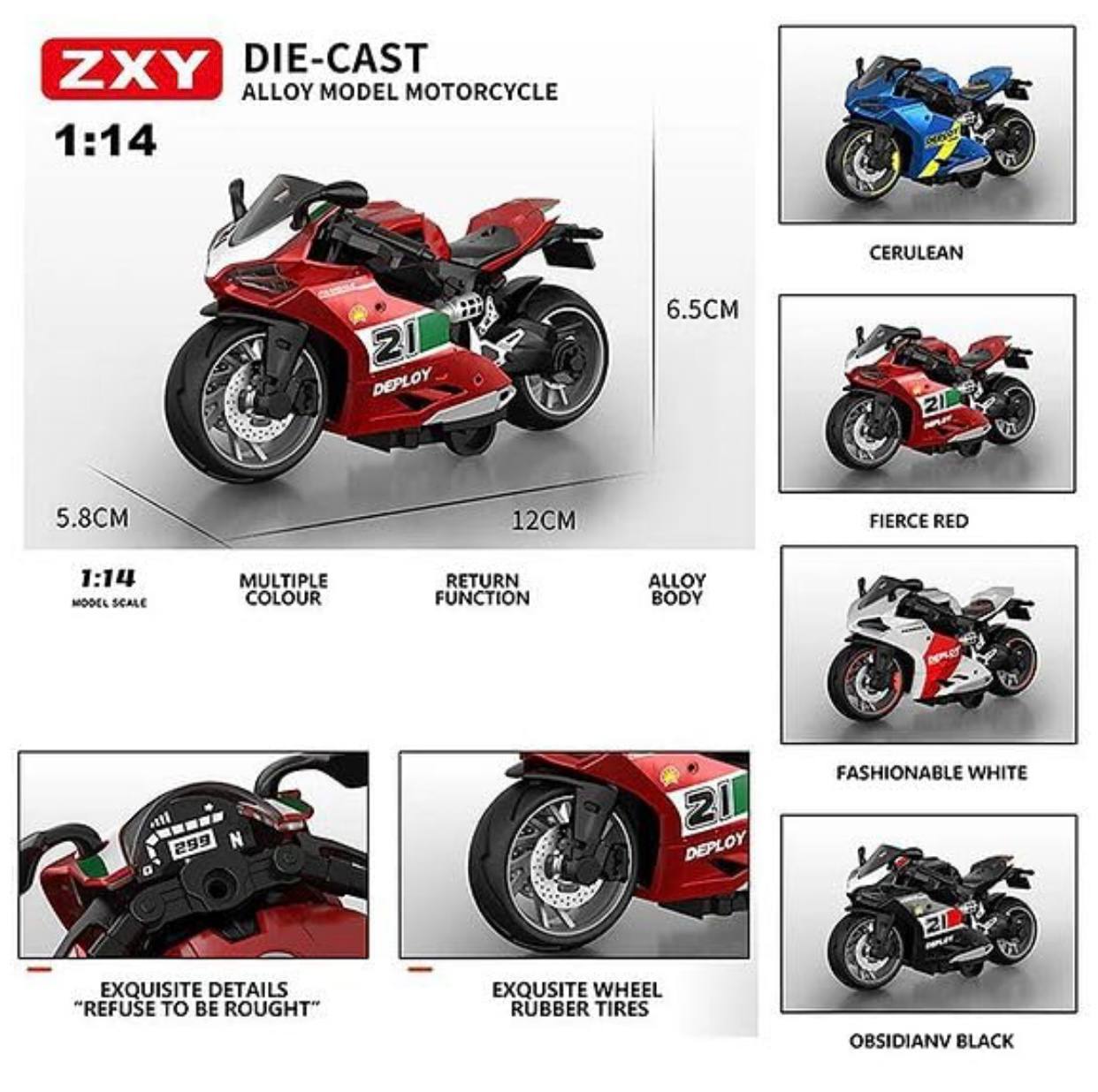 1:14 Scale Racing Motorcycle Model