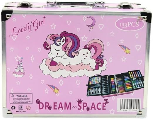 حافظة فنية معدنية فاخرة بثلاث طبقات للأطفال والكبار