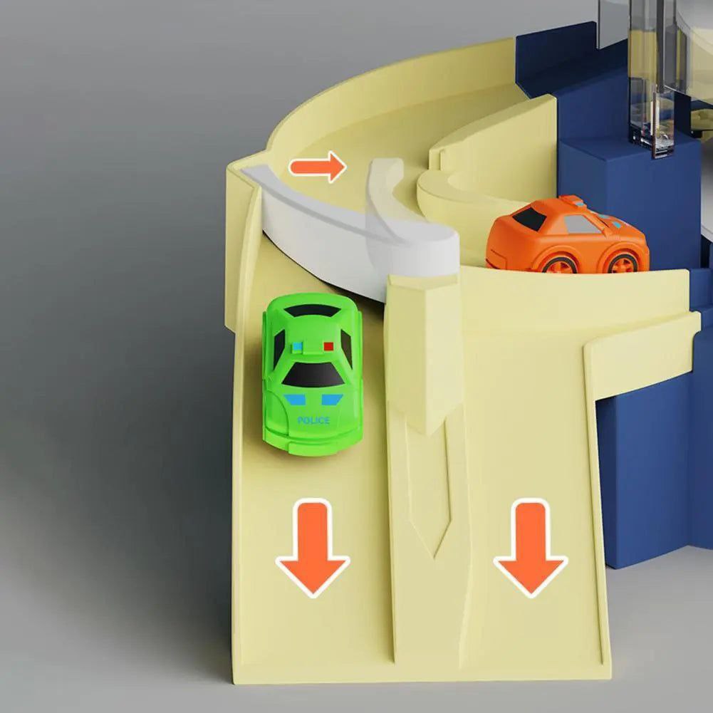 3-Level Car Track Playset with Elevator