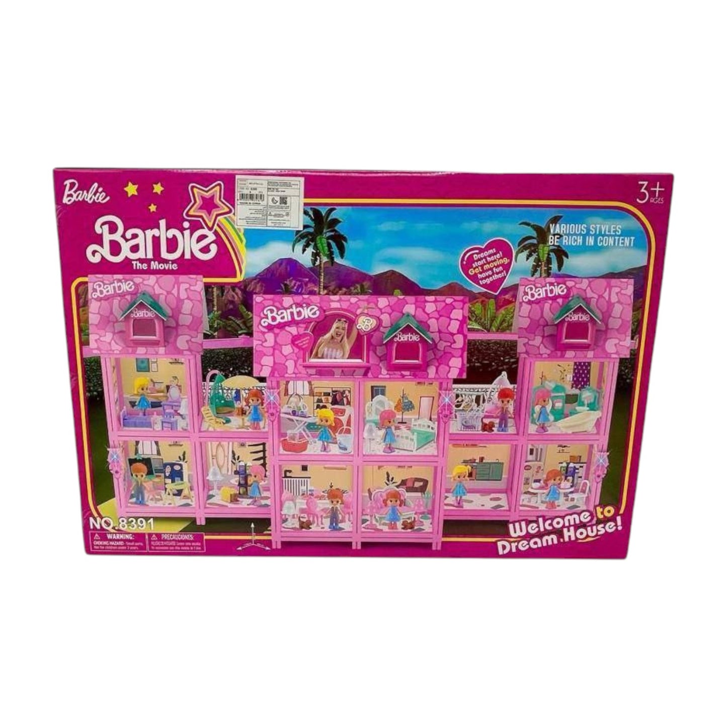 Dream Castle Dollhouse – 12-Room Barbie Palace