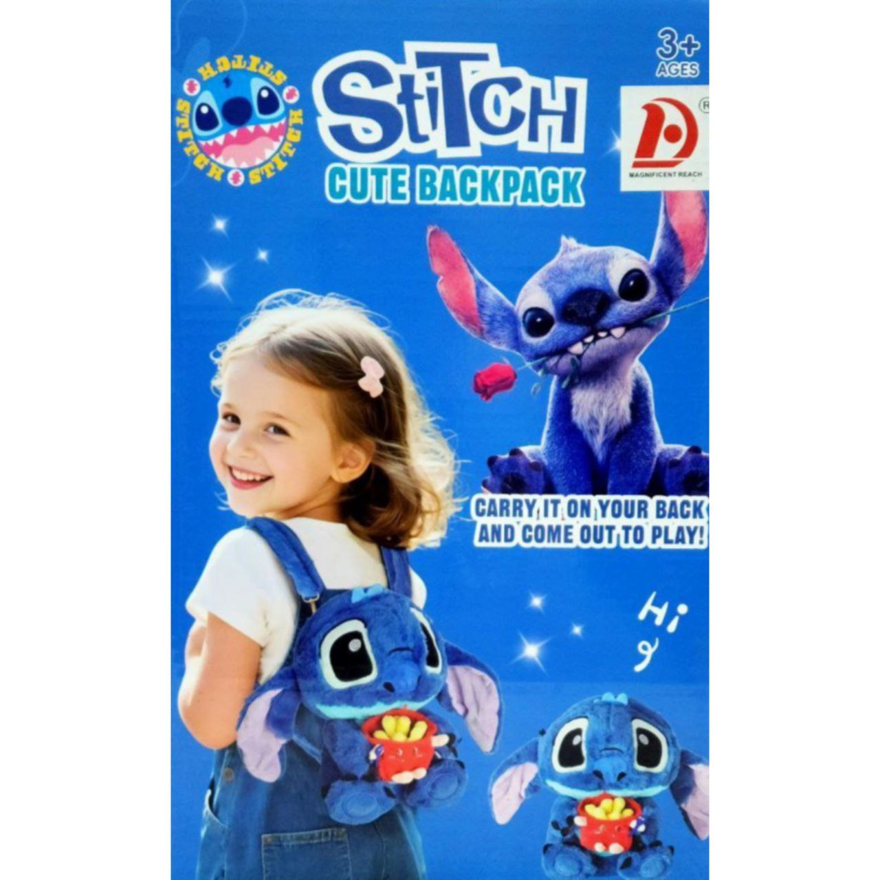 Stitch 2-in-1 Makeup Backpack – Soft Plush Design