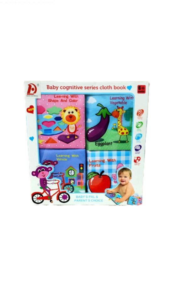 Baby Soft Books Set – 4 Educational Crinkle Books