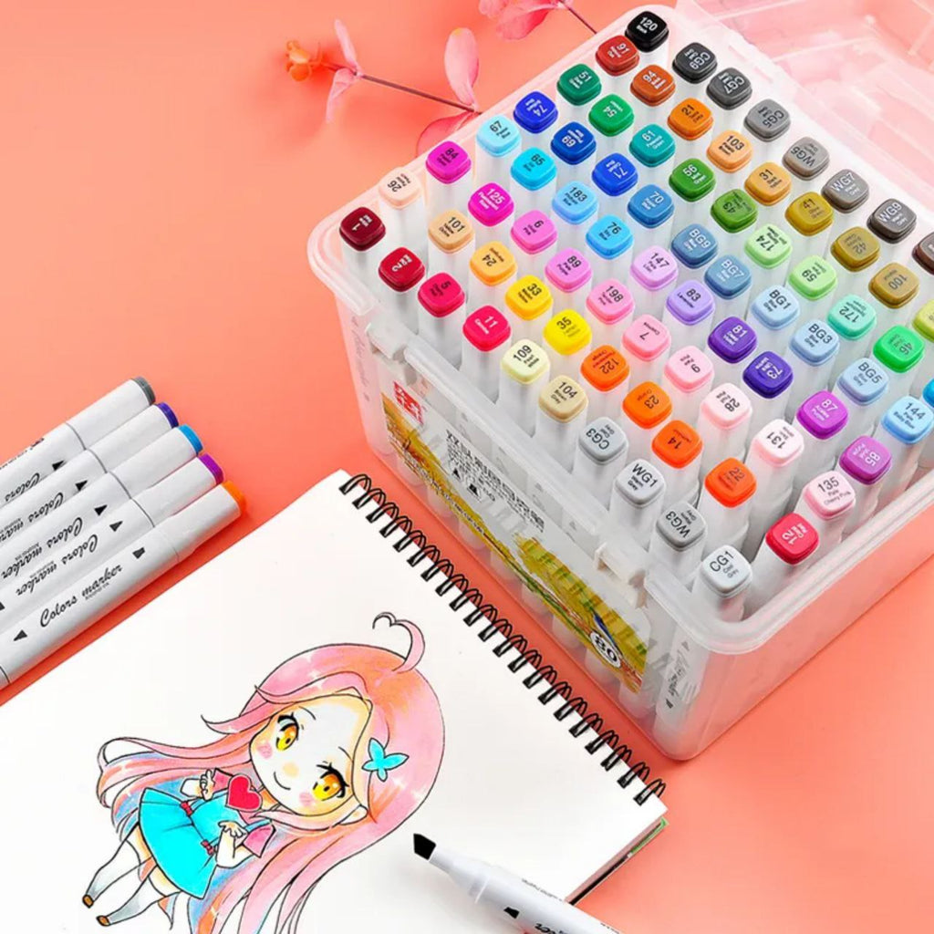 Touch Twin Marker Set – 80 Colors in Plastic Box