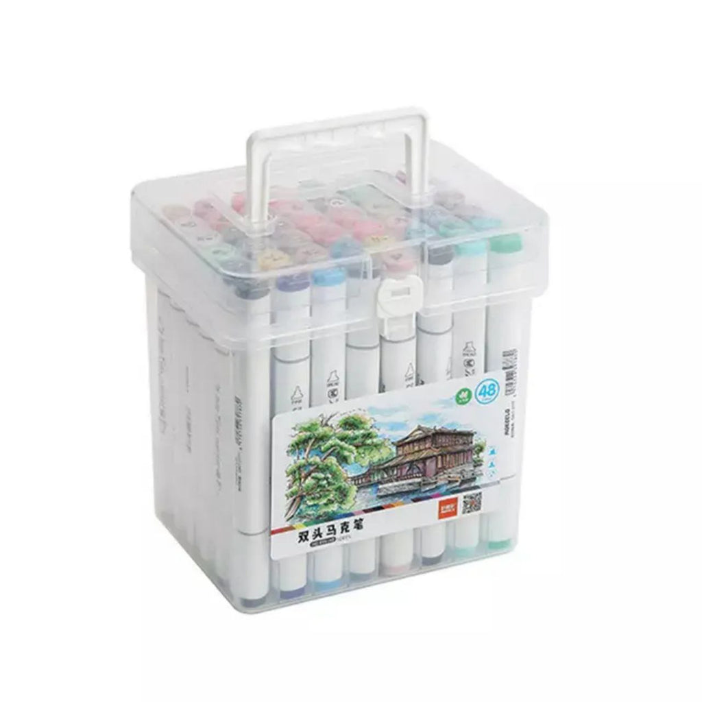 Touch Twin Marker Set – 48 Colors in Plastic Box