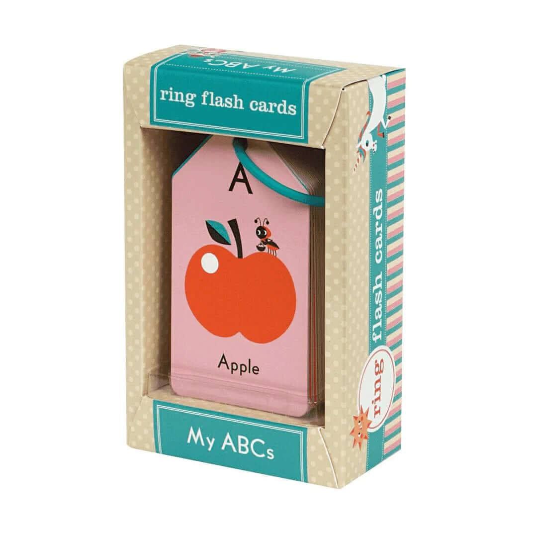 English Alphabet Learning Keychain Flashcards
